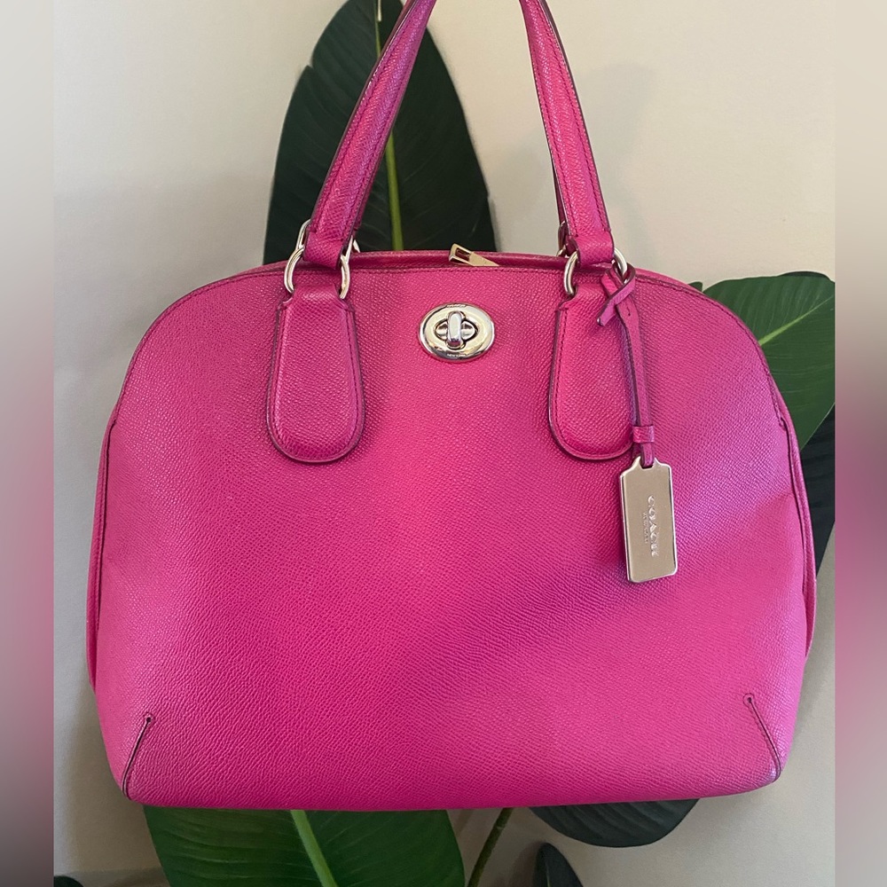 ⭕️SOLD⭕️COACH GROSSGRAIN PRINCE STREET DOME SATCHEL #34939 PINK RUBY